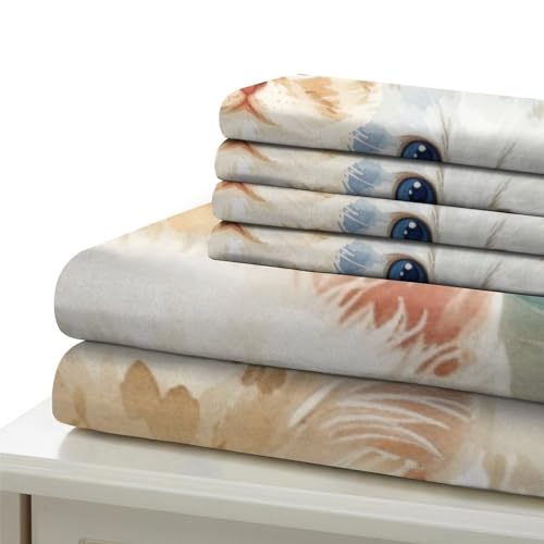 Housse de couette chat 3D microfibre de qualité supérieure avec taies - 6