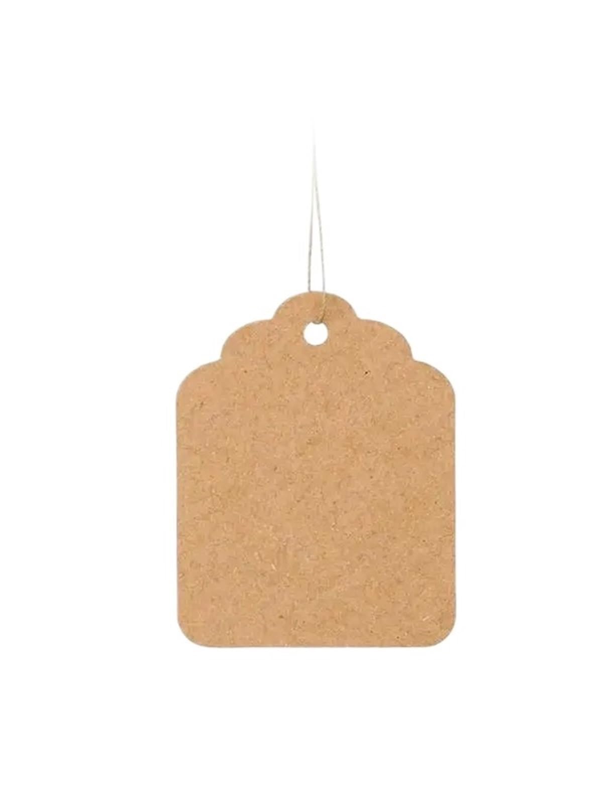 500Pcs String Attached Brown Kraft Paper Gift Bags Marking Strung Tag, Easy Install for Wedding Favors