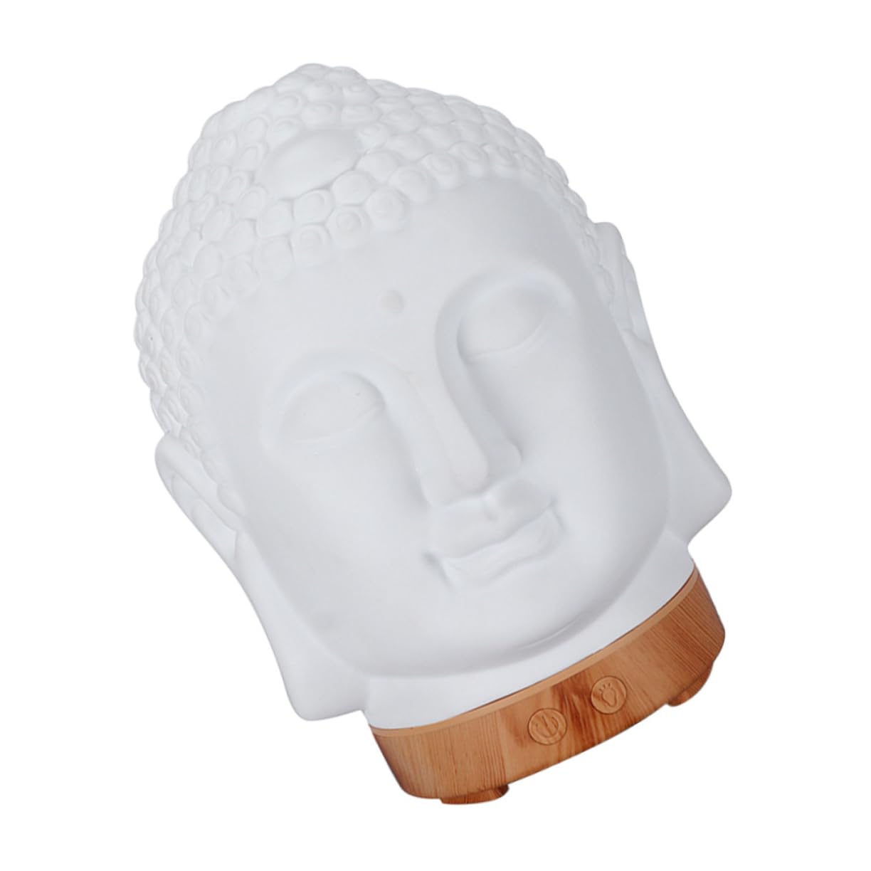 PRETYZOOM Umidificatore Profumato a Forma di Testa di Buddha in Ceramica Bianca, Diffusione di Aromi Silenziosa, per Soggiorno e Ristorante