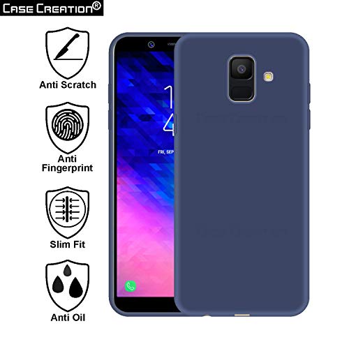 Image of Case Creation Luxurious OG Series for Samsung Galaxy On6 Case Cover,Anti-Dirty Slim Case Frosted Matte Cute Candy TPU Raised Bezel (Splash of Color) Back Cover for Samsung On6 -Navy Blue