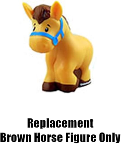 Miniatura 5 de Pieza de repuesto para Fisher-Price Little People Caring for Animals Farm Playset - GLT78  Figura de repuesto de caballo marrón