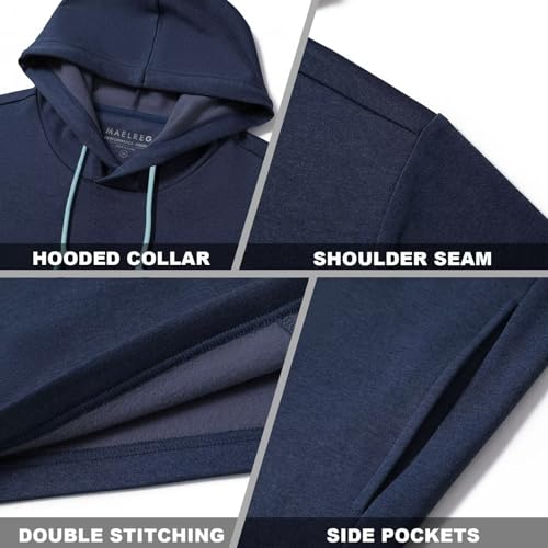 Image of M MAELREG Hoodies for Men Golf Fleece Hooded Sweatshirts Dry Fit Athletic Lightweight Casual Midlayer Mens Hoodies Pullover