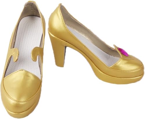 COSGOGO Genshin Impact Mona - Zapatos de tacón alto para fiesta de Halloween, juego de rol, para mujeres y hombres