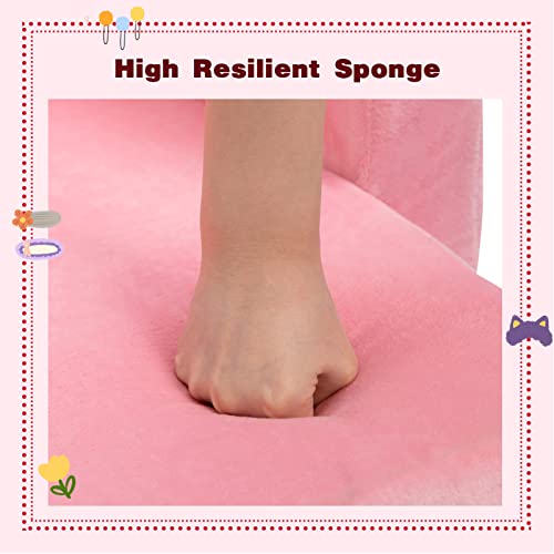 Alimorden 3-In-1 Flip Out Cuddly Plush Toddler Couch Convertiable Sofa To Lounger For Nap Play Sleep, Pink #TOP7