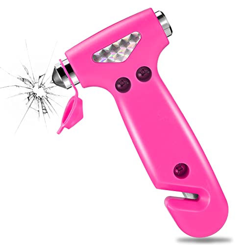 Yiader Window Breaker, 3-In-1 Emergency Escape Tool With Car Window Breaker And Seatbelt Cutter, Car Safety Hammer Car Essentials Tool For Women（Pink） #TOP7
