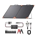 ZOUPW 100 Watt Portable Solar Panel with 20A PWM Controller,Camping Essentials,100W Foldable Solar Panel Kit for Power Station & 12V Batteries,23.5% High Efficiency IP68 Waterproof for RV Camping