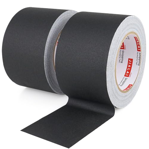 Image of JIALAI HOME Black Gaffers Tape 3 inch - 30 Yards x 3 inches - 2 Pack Black Gaff Tape, Multipurpose Waterproof Rubber Adhesive No Residue Non-Reflective Matte Gaffer Tape