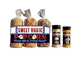 Sweet Magic Popcorn 'The Western Package' - Kernels and Seasonings Variety Pack (set of 5) - 3 Non-GMO 16oz Popcorn Kernel Bags (White, Yellow/Mushroom Style and Rainbow) and 2 Gourmet Popcorn Snack Seasonings (5.5oz Ranch and 6oz Buttery Salt)