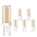 Creyer G9 LED Lampen Kein Flackern /420 lumens/ 5W ersetzt 40W Halogenlampen/Warmweiß 2900K/ G9 LED Leuchtmittel Birne/AC 220-240V/ Nicht Dimmbar/ 5er Pack