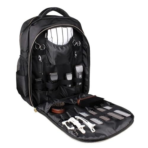 Barber Hairstylist Backpack - Black Travel Makeup Barber