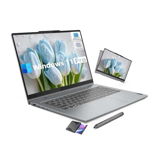 Lenovo Ideapad 5i Touchscreen Laptop - 2-in-1 Laptop, Windows 11 Pro, with Digital Pen, Intel 10-Core 7 150U, 1920 x 1200 Display, Fingerprint, Backlit KB (16GB RAM | 1TB SSD)