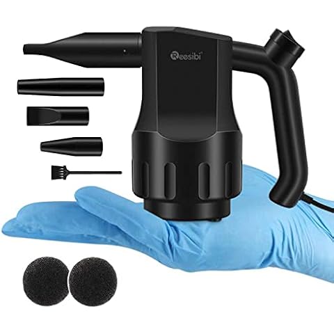 Reesibi Super Power Electric Compressed Air Duster 2.0 Portable Dust Blower Computer Duster Replaces Canned Air Blower Dust Cleaner for Hairs Crumbs Computer Keyboard Cleaning Cover