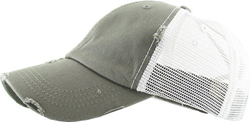 Image of Classic Plain Ponytail Messy High Bun Headwear Adjustable Cotton Trucker Mesh Glitter Hat Baseball Cap