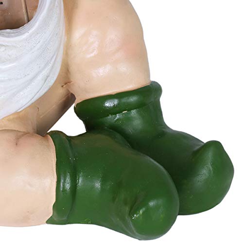 Exhart Garden Gnome, Rain Gauge Naked Gnome Statue, Funny Outdoor Decoration, Rain Ralph, 14 X 6 X 5.5 Inch #TOP5