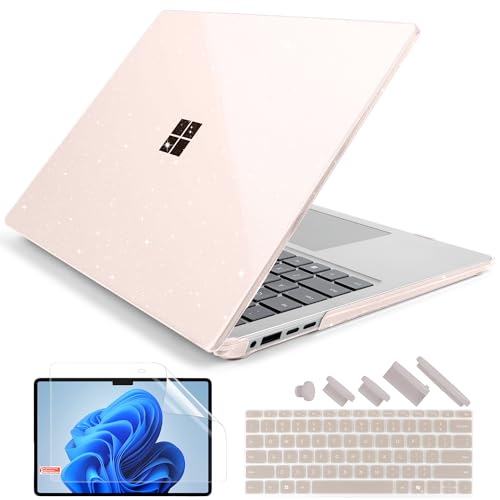 Batianda Premium Crystal Case for 13.8" Microsoft Surface Laptop Copilot+ PC 2024 (7th Edition) Lightweight Durable Scratch-Resistant, with Keyboard Cover & Screen Protector, Starlight