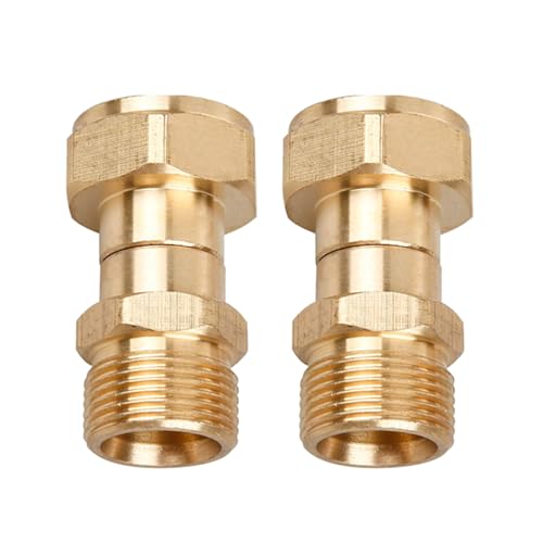 2 Pcs Pressure Washer Adapter M22 14mm Pressure Washer Swivel Connector Quick Disconnect Swivel for Power Washer Hose M22 14mm Pressure Washer Swivel Joint Connector
