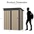 Greesum Outdoor Storage Shed 5 x 3 ft. Utility Tool Shed Metal Storage Garden Shed with Door & Lock for Patio Storage, Brown