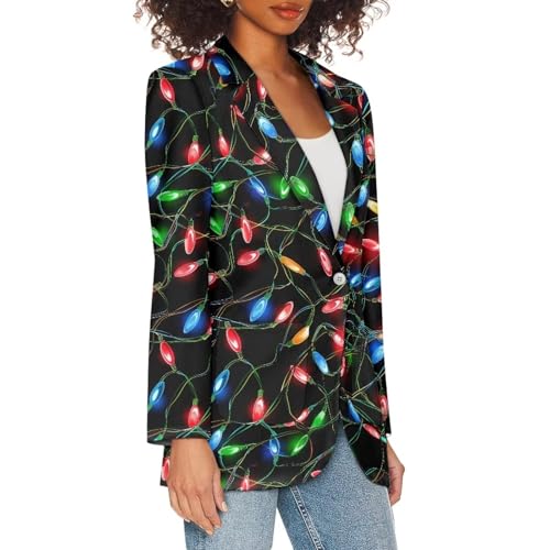 POLERO Women's Long Sleeve Blazer Cute Open Front Cardigan Office Work Suit Jackets with Pockets4