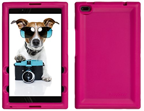 Bobj Rugged Case for Lenovo Tab 4 8 inch only TB-8504F or TB-8504X (NOT for TB-8304F or Plus Model TB-8704) - BobjGear Custom Fit - Patented Venting - BobjBounces Kid Friendly (Rockin' Raspberry)