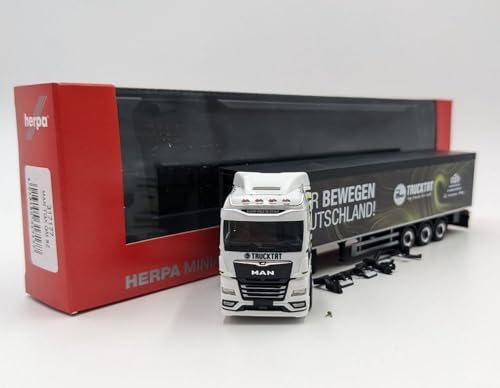 Camion herpa TGX GM Trucktat 1:87 maquette HO poids lourd 317177 tablette coulissante
