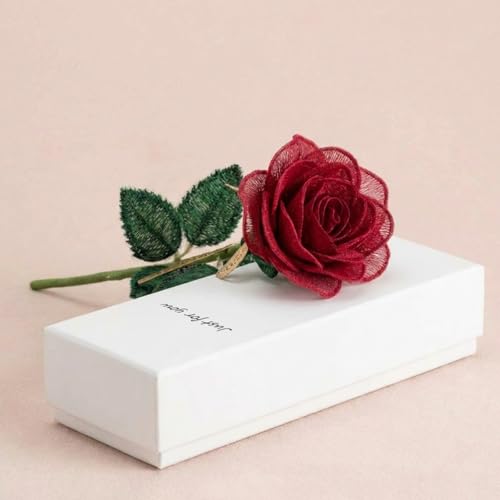 Maysing Valentine's Day Red Handmade Lace Flower 13...