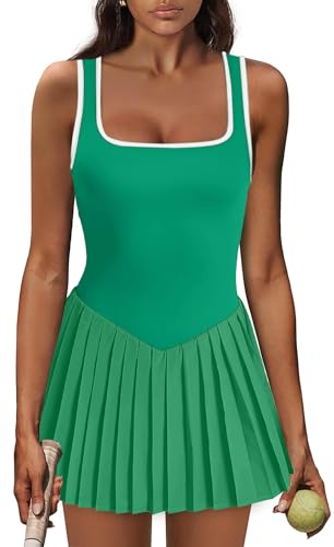 Image of NIASHOT Athletic Dress for Women with Shorts Sleeveless Womens Golf Dress