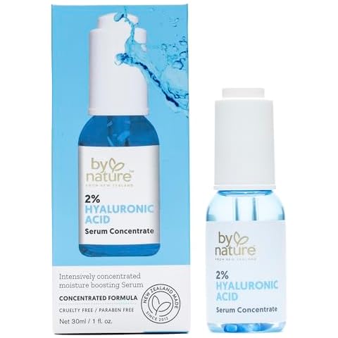 By Nature 2% Hyaluronic Acid Serum for Face & Neck - Skincare from New Zealand - 2% Hyaluronic Acid Facial Serum Concentrate - 1fl. Oz Cover