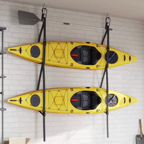 Sangle rangement kayak suspendre plafond pour libérer l'espace du garage