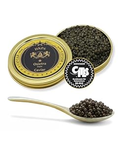 SEPEHR DAD CAVIAR Osietra Kaviar Select 50 g I mittelgroßes Korn 2,9 mm I Osietra-Caviar aus nachhaltiger Aquakultur I zart nussig & fein ausbalanciert I inkl. gratis Perlmuttlöffel