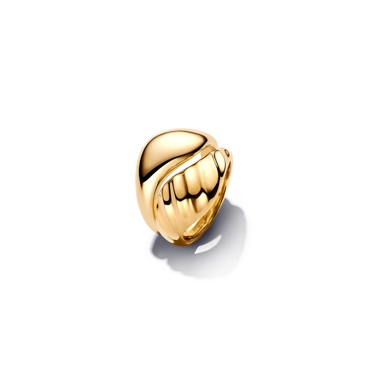 PANDORA Women's Ring Set Gold 163832C00, 56/17,8, Sterling Silver, No Gemstone