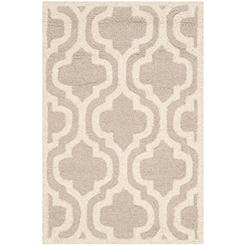SAFAVIEH Cambridge Collection Accent Rug - 2' x 3', Mocha & Ivory, Handmade Moroccan Wool, Ideal for High Traffic Areas in Entryway, Living Room, Bedroom (CAM152B)