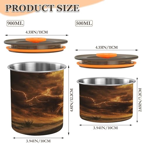 Recipiente de acero inoxidable para café de 900 ml ATTX miniatura 2