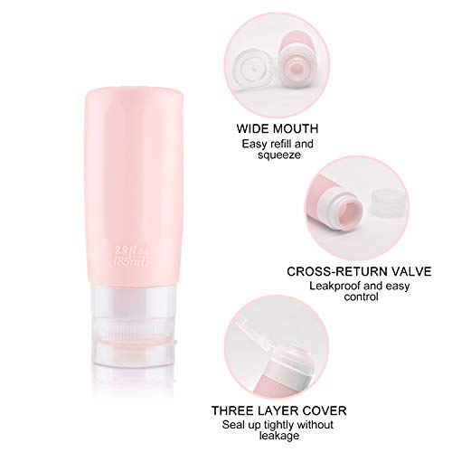 Vitog Small Travel Size Bottles Set Leak Proof Squeezable Travel Size Containers Silicone For Toiletries Tsa Approved Refillable Travel Accessories For Shampoo Lotion Soap (11 Packs) #TOP2