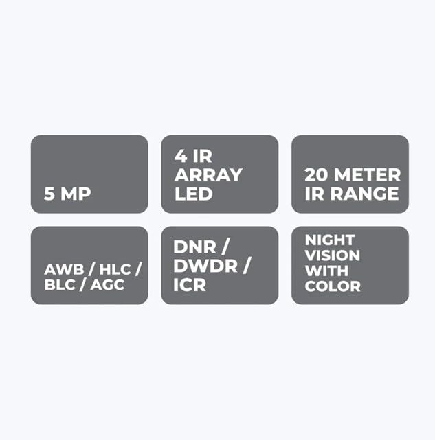 Image of ZEBRONICS Zeb IPPBSL5 5MP IP CCTV Bullte Camera with Night Vision (IPPBSL5)