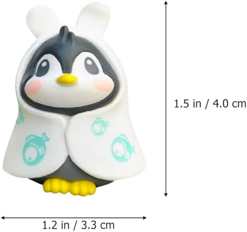 Miniatura 8 de 6 estatuas de pingüino en miniatura, mini figuras de pingüino en miniatura, adornos de jardín en miniatura, decoración de micro paisaje, decoración