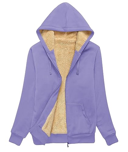 Image of SWISSWELL Hoodies for Women Winter Fleece Sweatshirt - Full Zip Up Thick Sherpa Lined Hooded Jacket