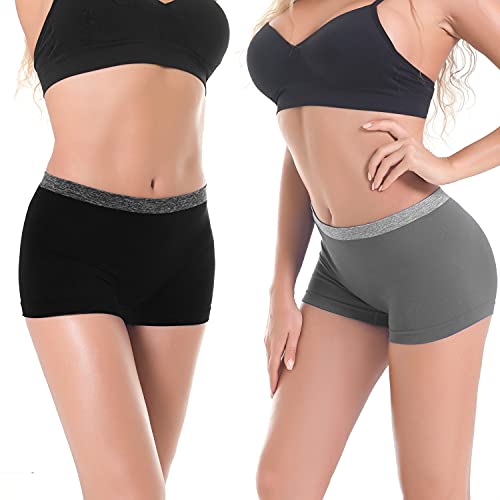 Image of DEEP TOUCH Womens Seamless Underwear Boyshort Panties Boxer Briefs No Show Panty for Ladies Comfortable