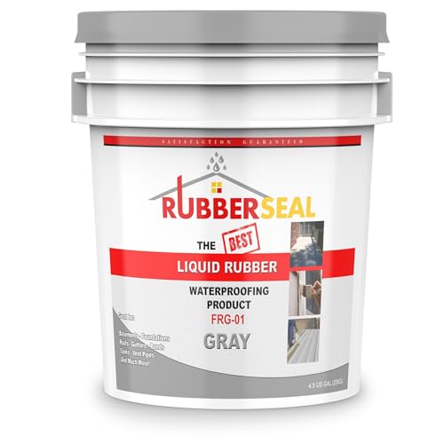 Liquid Rubber Waterproofing and Protective Coating, Rubberseal - 4.5 Gallons, Gray