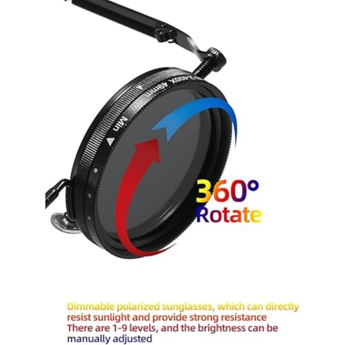 Adjustable Tint Sunglasses,1-9 Gears Steampunk Retro Metal Round Polarized Glasses with ND Filter Lenses for Men and Women2