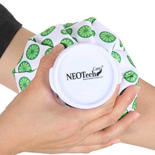 NeoTech Care Ice Bag, Screw Top Fillable, Reusable (Lime Design, 5 inch)