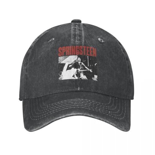 Photo de Unisexe et à la Mode Bruce The E Street Band Springsteen Thunder Road Casquettes de Baseball en détresse Chapeaux lavés Casquette Outdoor Adjustable Fit Snapback Cap Sports Cadeaux de Plein air