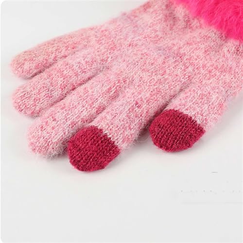 Kids Winter Hat and Gloves Set Knit Gloves Boys Girls Neck Warmer with Fleece Lined for Children 5-12 Years4
