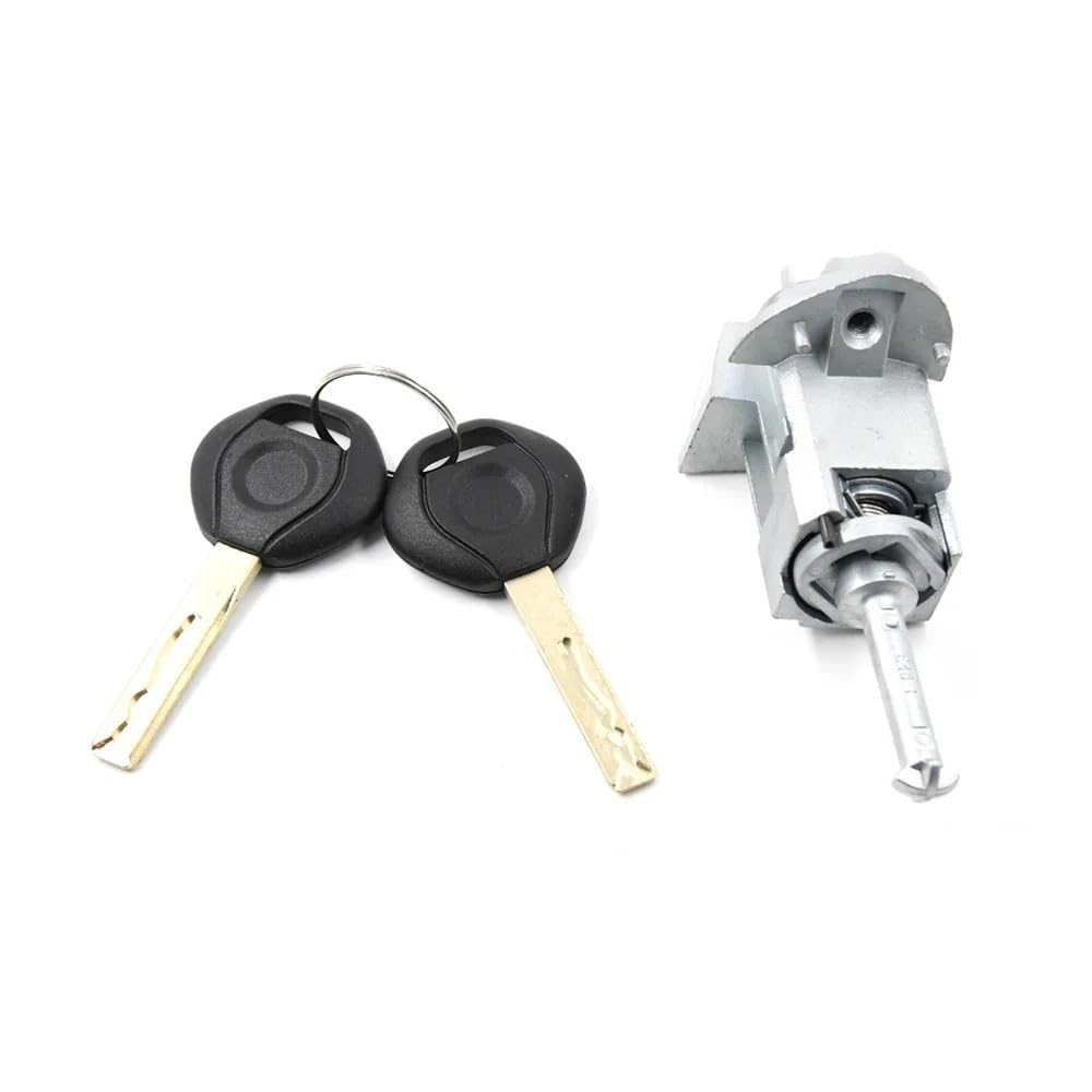 Hzsmyxgs One Color Car Door Lock Compatible With E46 3 Series 2001-2006 Left Driver Door Lock Cylinder With 2 Keys Repair Kit 51217019975(Lock Barrel 2 Keys)