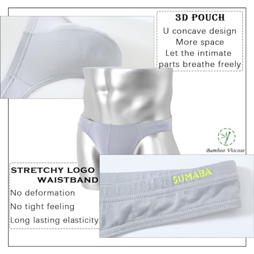 JINSHI Men's Thongs Underwear Low Rise Breathable T-Back Bulge Pouch Sexy G-Strings Stretchy4
