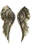 antik & dekoration jana franke grünhainichen erzgebirge grünhainichen  Wand-Deko Engelsflügel 2 Stück himmlisch antik/gold 54x22cm