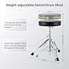 CROWNSHOP Drum Stool Adjustable Piano Stool Folding Drum Throne with Music Guitar Keyboard Stool Throne Piano Chair Padded Seat Piano Chair for Music Guitar Keyboard (Silver(40-50) x27.5cm) #2