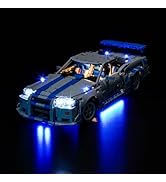 LocoLee Light kit Compatible with Lego 42210 2 Fast 2 Furious Nissan Skyline GT-R (R34) Car - No ...