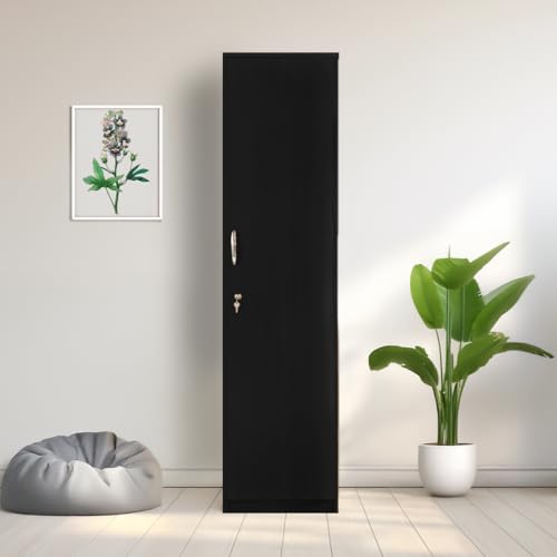 Image of Amazon Brand - Solimo Optima Engineered Wood 6ft 1 Door Wardrobe for Clothes with Drawer| Storage Organizer | Storage Cabinet | Multipurpose Almirah for Bedroom - Wenge, 6ft