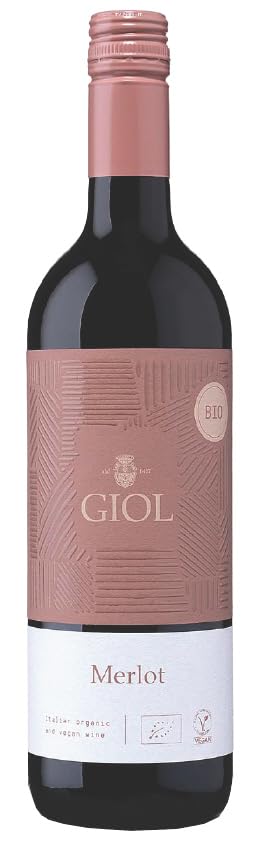 VINO ROSSO - MERLOT - 2018 - GIOL - IGT - MARCA TREVIGIANA - SENZA SOLFITI AGGIUNTI - TAPPO STELVIN - VEGANO - BIOLOGICO - ORGANICO - CL. 75