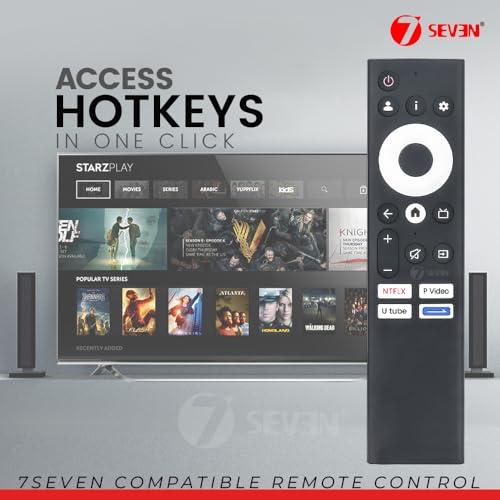 Image of 7SEVEN Compatible with Skyworth Google TV Remote Control Fit for UE7600 | UD7300 | Q6500A | E5500A Series 4K LED QLED FHD UHD Television Non-Voice Command - Match Keys Exactly with Existing Remote